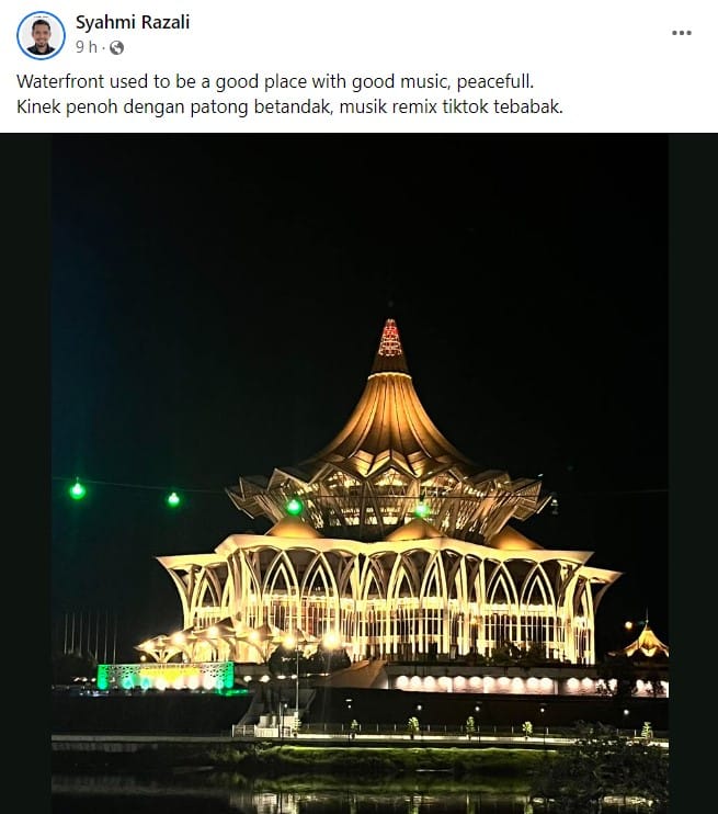Muzik Bingit Dan Tarian Kurang Sopan 'Cemarkan' Waterfront Kuching, Ini Reaksi Netizen