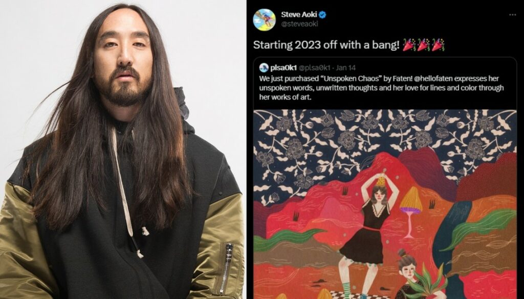 Karya Dibeli Oleh DJ Popular Steve Aoki, Rupanya Pelukis Seni Itu Kelahiran Anak Sarawak