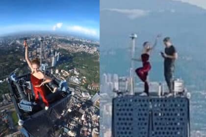 Pasangan Rusia Tular Daki Ke Puncak Menara 188, Didapati Tiada Rekod Keluar Dan Masuk Malaysia