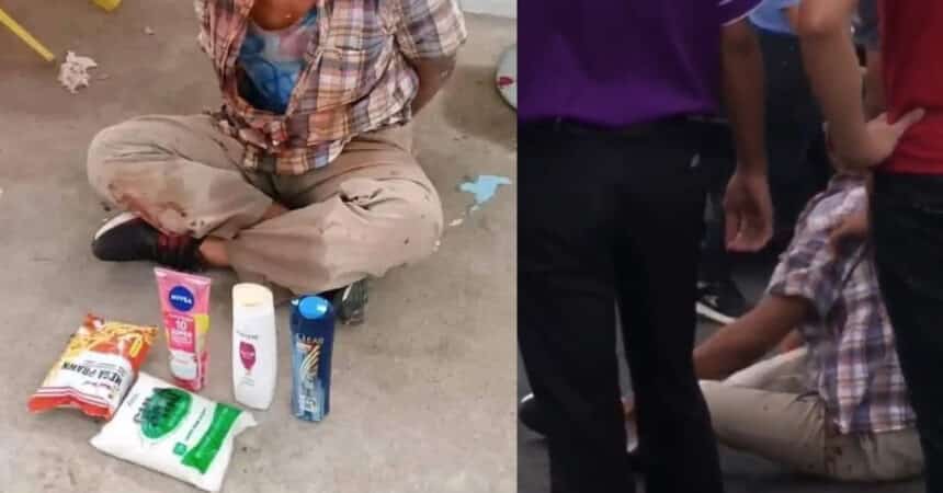 Tular Seorang Lelaki Di Sabah Dibelasah Kerana Mencuri Barang Keperluan, Raih Simpati Netizen