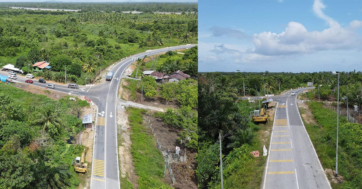 Tidak Gelap Gelita Lagi, Projek Pemasangan Lampu Jalan Dari Kpg Tambey - Asajaya Sedang Dijalankan
