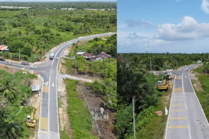 Tidak Gelap Gelita Lagi, Projek Pemasangan Lampu Jalan Dari Kpg Tambey - Asajaya Sedang Dijalankan