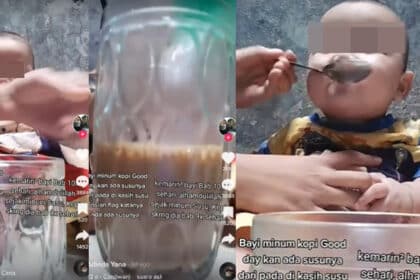 Demi Dapat 'Gift' Di TikTok Live, Ibu Ini Sanggup Beri Bayi Minum Kopi Dan Makanan Pedas
