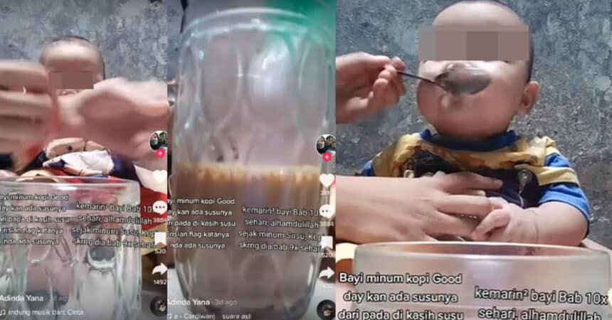 Demi Dapat 'Gift' Di TikTok Live, Ibu Ini Sanggup Beri Bayi Minum Kopi Dan Makanan Pedas