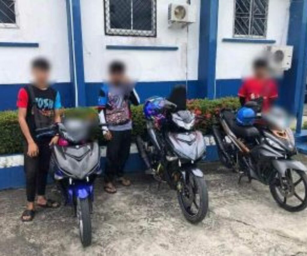 Padah Ekzos Bising, Tiga Remaja Lelaki Ditahan Polis Ubah Suai Motosikal Di Dalat