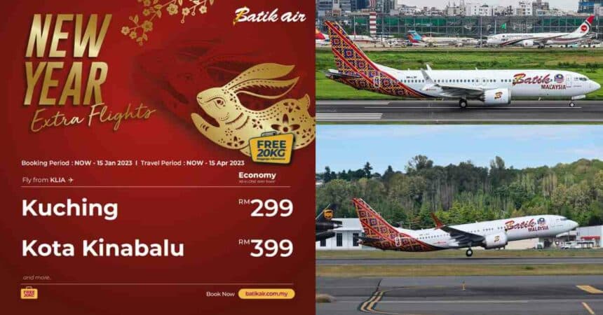 Batik Air Tambah Penerbangan Ke Kuching Dan Kota Kinabalu Sempena Tahun Baru Cina