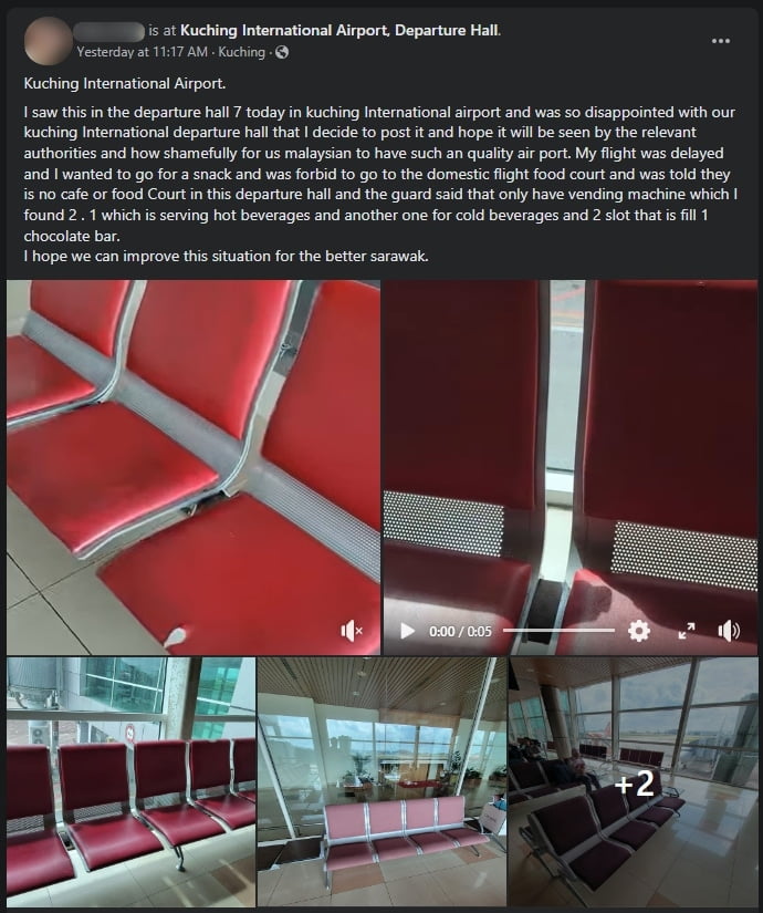 Taraf Tidak Seperti Antarabangsa, Individu Ini Luah Kecewa Keadaan Kuching International Airport