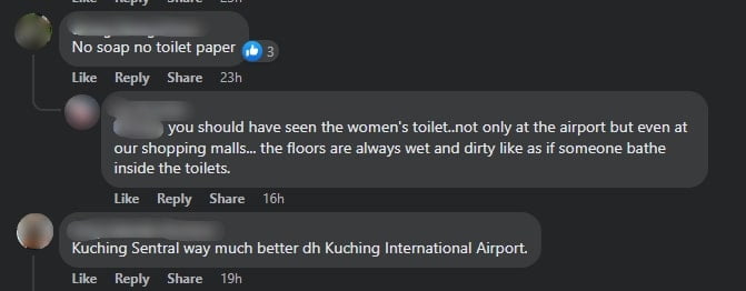 Taraf Tidak Seperti Antarabangsa, Individu Ini Luah Kecewa Keadaan Kuching International Airport