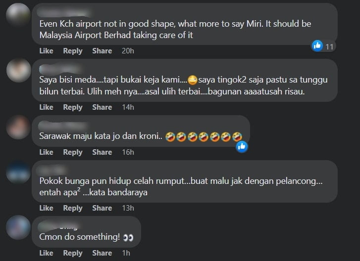 Dinding Terkopek Dan Berkulat, Keadaan Lapangan Terbang Miri Jadi Perhatian Netizen