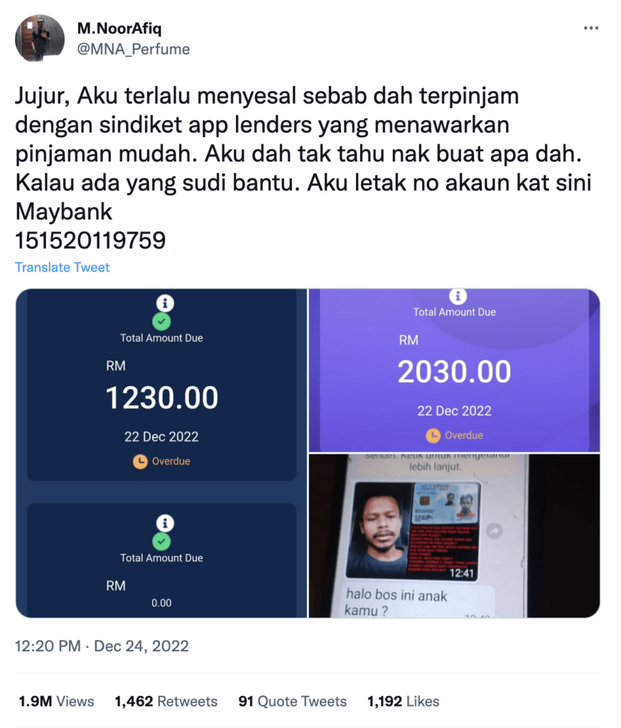 Terjerat Sindiket Wang Segera, Lelaki Ini Menyesal Guna Aplikasi 'Money Lender'