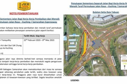 Bermula Hari Ini, JKR Keluar Notis Penutupan Jalan Di Bulatan TT3 Hingga 8 Mac Ini
