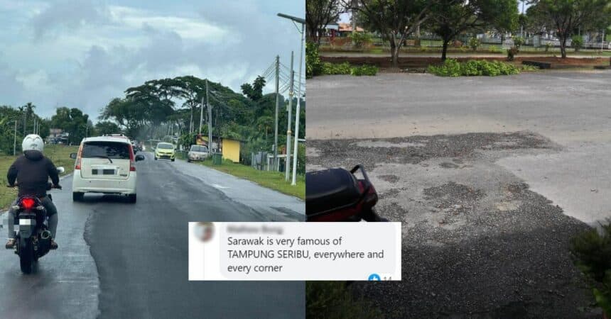 Kerja 'Semadi Nadai', Jalan Di Semerah Padi Diturap 'Macam Tampung Seribu' Jadi Bahan Jenaka Netizen
