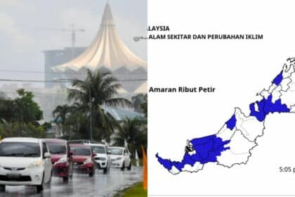 Hujan Lebat Tanpa Henti, Met Malaysia Beri Amaran Ribut Petir Di Sarawak