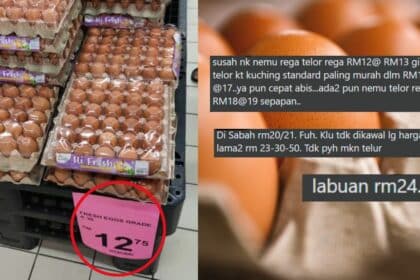 Harga Telur Gred A Di Johor Jauh Murah, Netizen Persoalkan Kenapa Telur Mahal Di Sarawak Dan Sabah