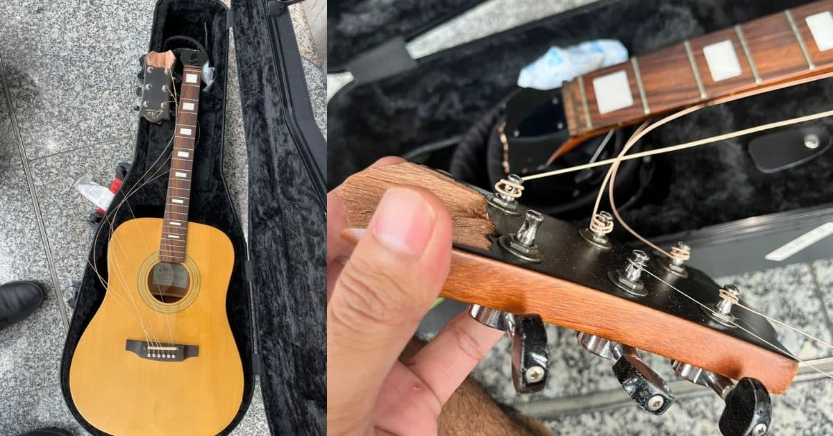 Gitar 'Vintage' Patah, Band Dari Sarawak Ini Kecewa Dengan Kecuaian Syarikat Penerbangan Ini