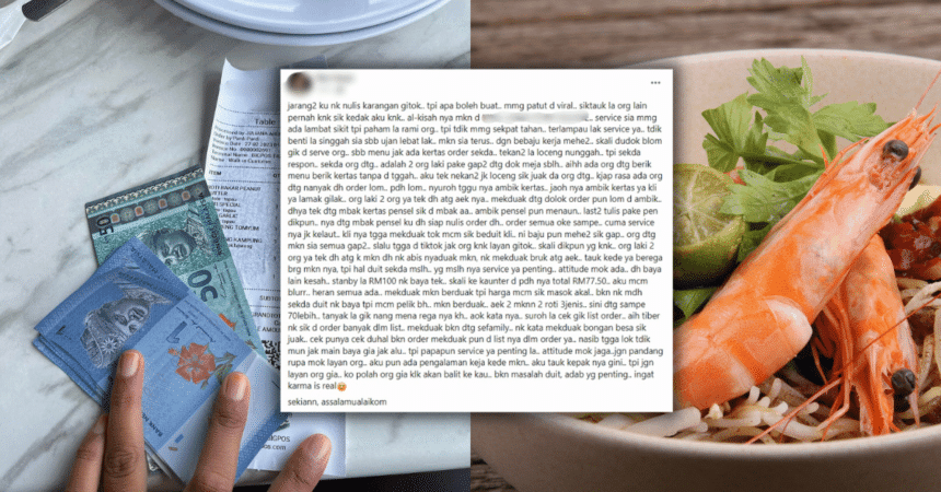 Salah Cas Harga Dan Servis Lambat, Wanita Kecewa Dengan Kecuaian Sebuah Restoran Di Kuching