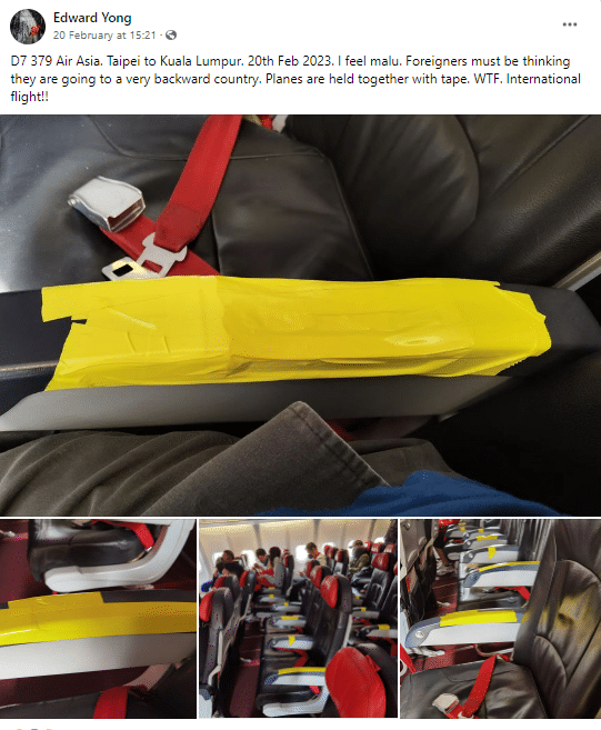 Kecoh Isu Tempat Duduk Penumpang Penuh Dengan Pelekat Kuning, Ini Penjelasan Air Asia