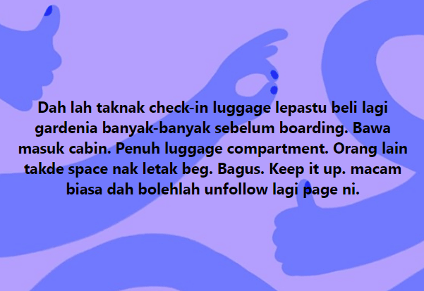 Stress Ruang Dalam Pesawat Dipenuhi Roti Gardenia, Influencer Dari Sarawak Ini Dikecam Netizen