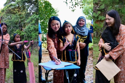 Siap Guna Pakaian Tradisional, Gadis Kecil Dari Sabah Ajar YB Hannah Yeoh Memanah Buat Netizen Tersentuh