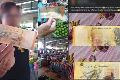 Terima Wang Palsu RM20 Dari Pelanggan Sama, Sekumpulan Peniaga Pasar Tamu Sibu Ini Lapor Polis