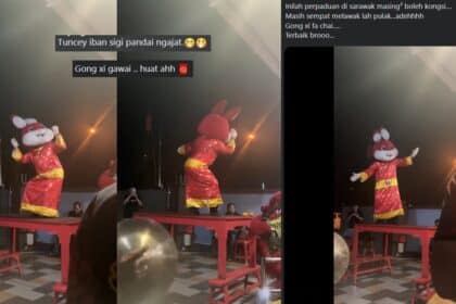 [VIDEO] Tular Kostum Arnab Dan Pakaian Cina Menari Tarian Ngajat Tarik Perhatian Netizen Sarawak