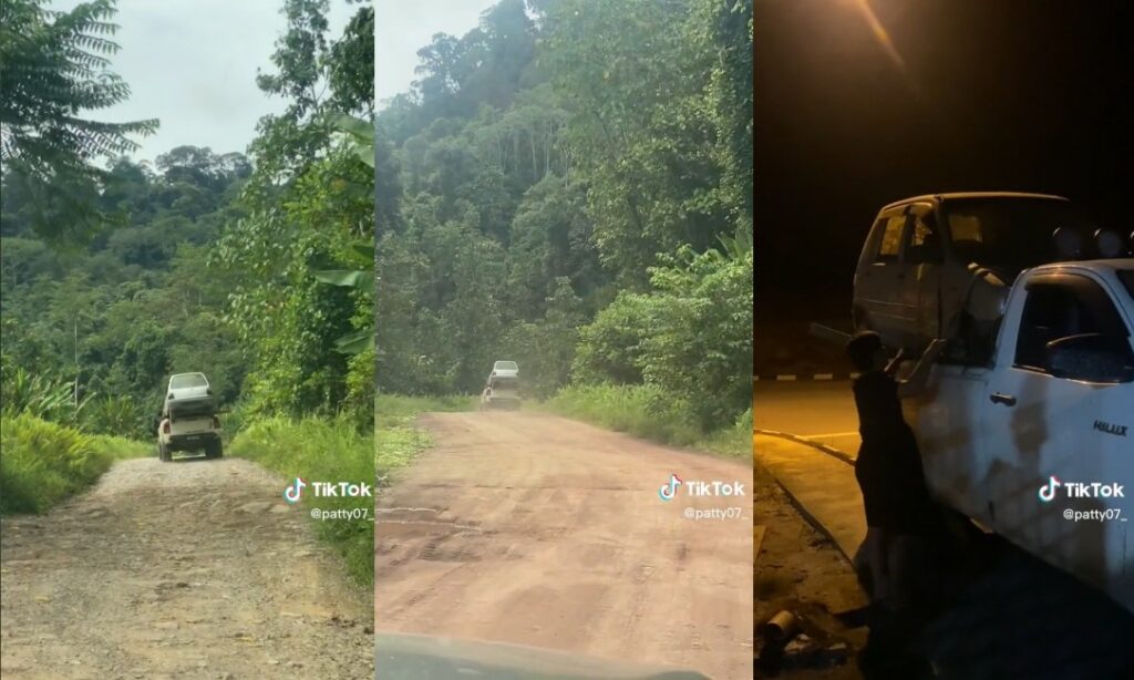 [VIDEO] 'Memang Semua Serba Boleh', Netizen Terhibur Lihat Hilux Bawa Kancil Di Ulu Baram