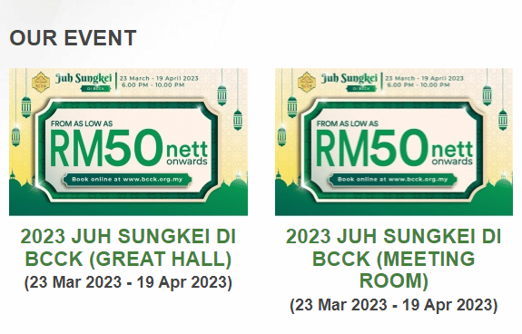 Serendah RM50, BCCK Kini Buka Tempahan Untuk Ramadan Buffet