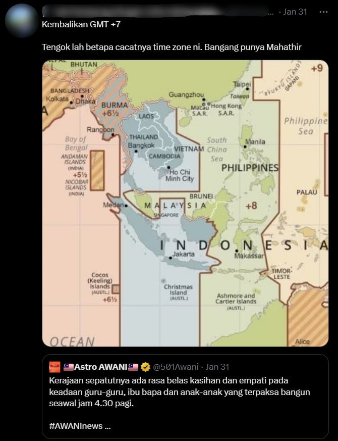 Topik Anjak Waktu Di Semenanjung Malaysia Jadi Perdebatan Hangat Netizen