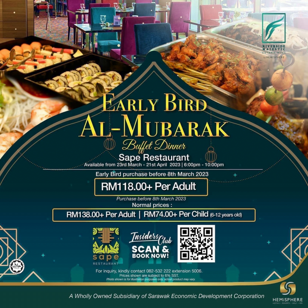Kini Buka Tempahan, Ini Adalah Senarai 5 Tempat Yang Tawarkan Tempat Berbuka Buffet Di Kuching