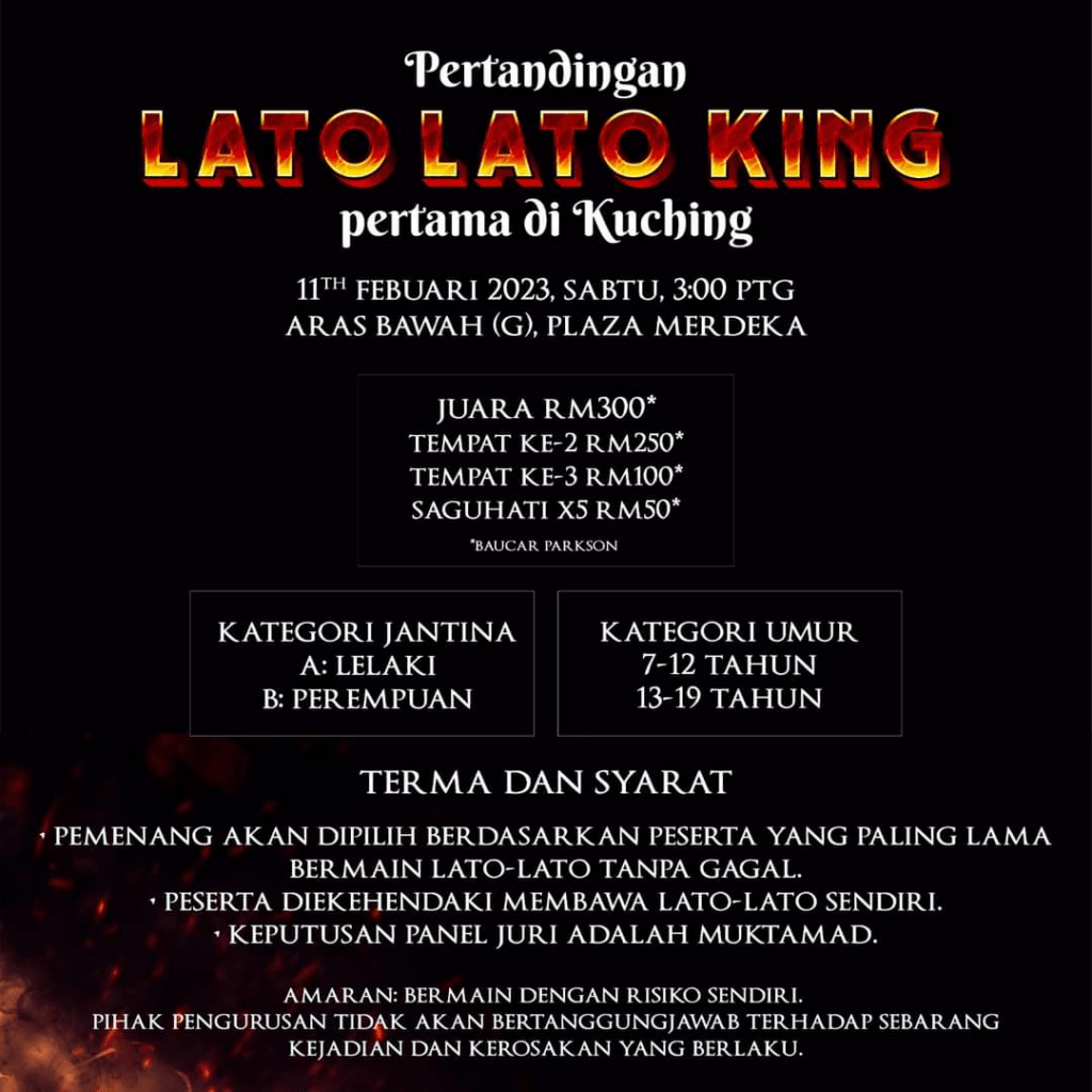 Pertama Di Sarawak, Pertandingan Lato-Lato Diadakan Di Plaza Merdeka Kuching