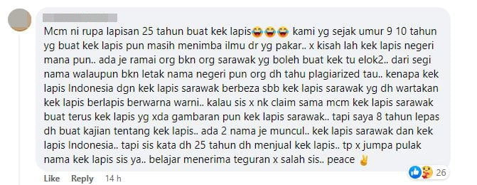 Pentingkan Rasa Dari Rupa, Sekali Netizen 1 Malaysia Sekolahkan Pengasas 'Kek Lapis JB Style' Ini