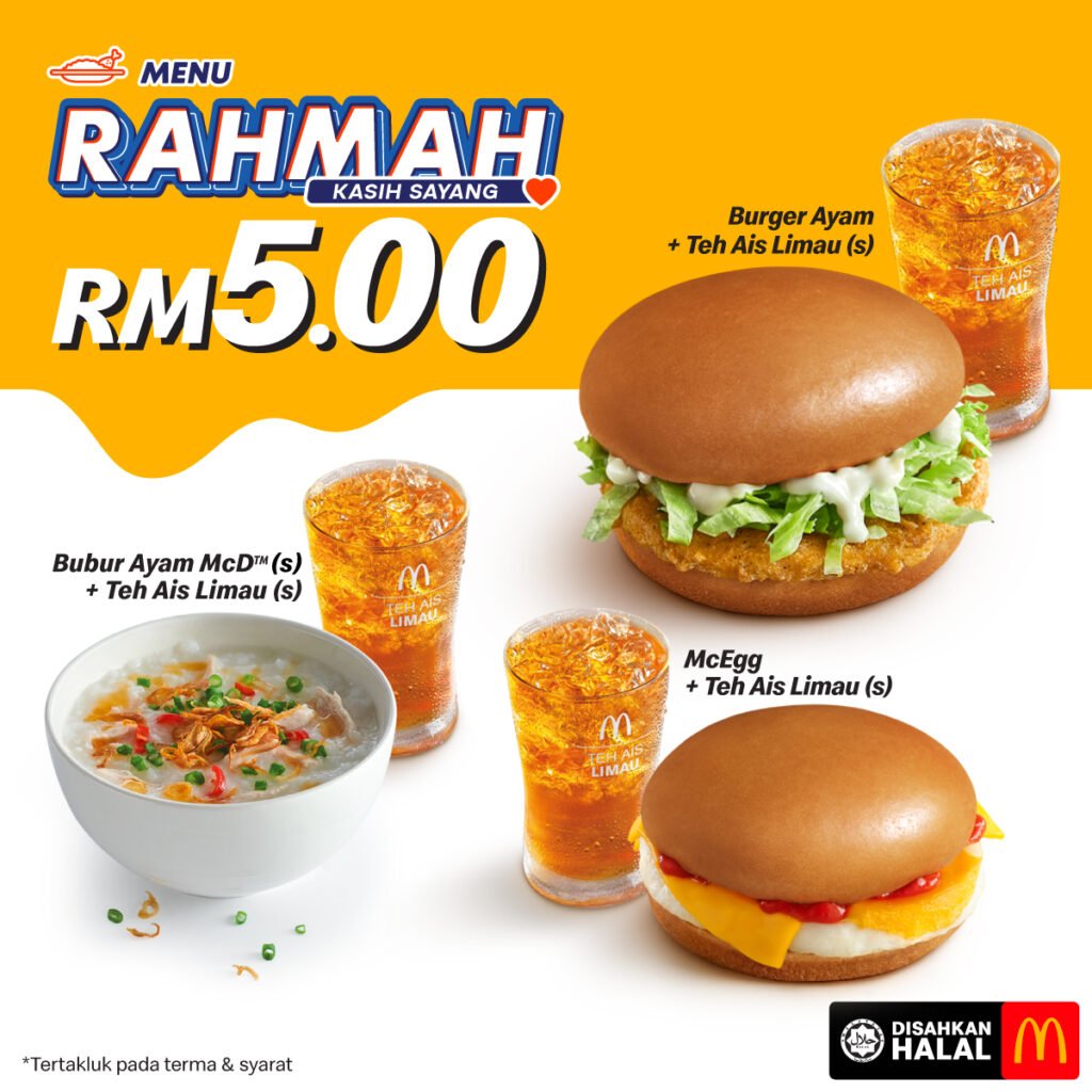 McDonald's Lancar Tiga Menu Rahmah Bermula Hari Ini