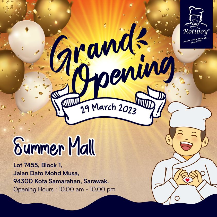Roti Kegemaran Ramai Buka Cawangan Pertama Samarahan, Rotiboy Kini Dibuka Di Summer Mall