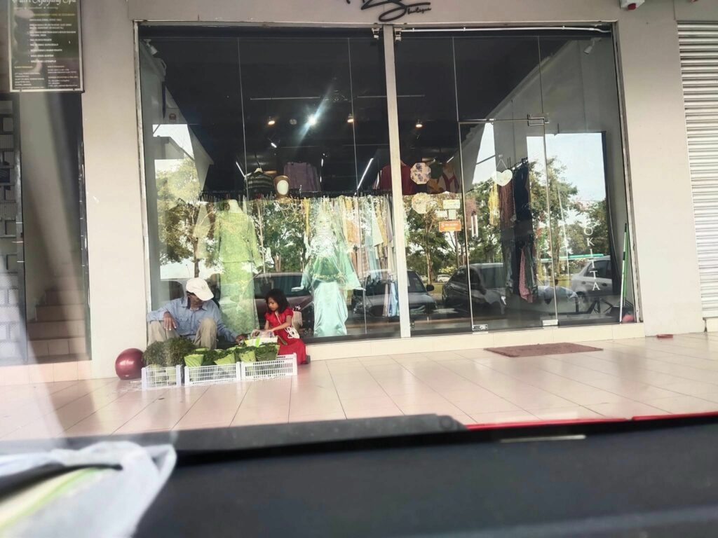 Netizen Sebak Lihat Nenek Dan Cucu Berniaga Sayur Di Mita Heritage