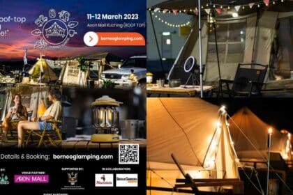 Aeon Mall Tawar Pengalaman Epik, Glamping Atas Rooftop Dengan View Bandar Kuching