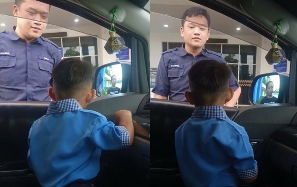 Tidak Mahu Pergi Sekolah, Ibu Siap Bawa Anak Pergi Ke Balai Polis Sarawak Buat Netizen Geli Hati