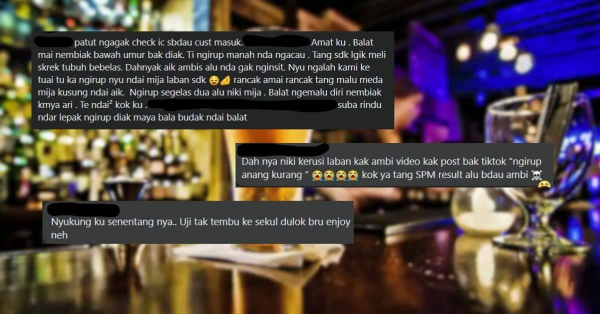 'Annoyed' Bar Dipenuhi Remaja, Wanita Dari Miri Minta Semak IC Pengunjung Buat Netizen Terhibur