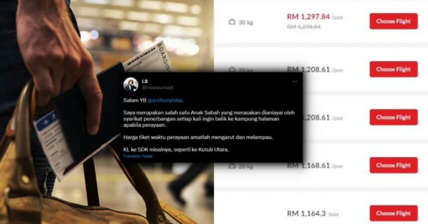Dah Macam Pergi Oversea, Netizen Merungut Tiket 'One Way' Ke Sabah Sarawak Cecah Ribuan Ringgit