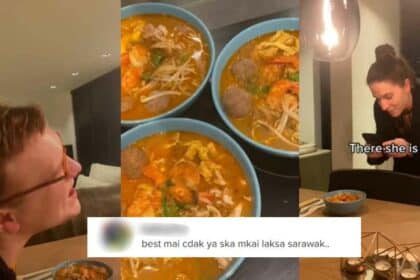Gigih Masak Laksa Sarawak Buat Rakan 'Mat Salleh', Video Wanita Ini Buat Netizen Terliur