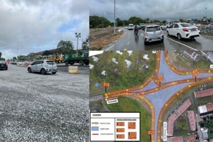 Guna Jalan Alternatif, Lencongan Di Bulatan Stutong Ditutup Selama Seminggu