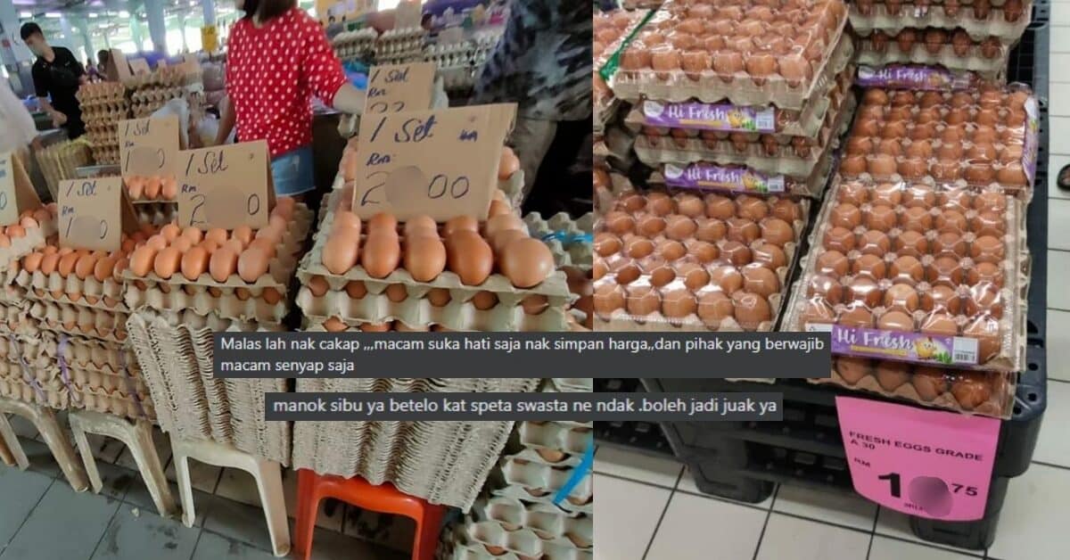 Hingga Mencecah RM22, Harga Sepapan Telur Di Pasar Sibu Ini Raih Perhatian Netizen