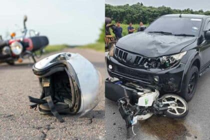 Jalan Licin, Pengawal Keselamatan Maut Bertembung Kereta Di Simpang Tiga Kuching