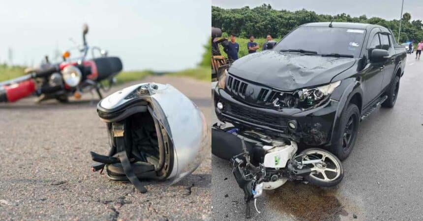 Jalan Licin, Pengawal Keselamatan Maut Bertembung Kereta Di Simpang Tiga Kuching