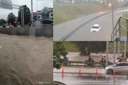 [TERKINI] Jalan Raya Seperti Sungai, Kuching Dilanda Banjir Kilat Hari Ini