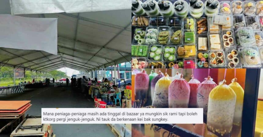 Lambakan Bazar Di Kuching, Peniaga PCC Demak Sedih Bazar 'Hambar' Tanpa Pengunjung