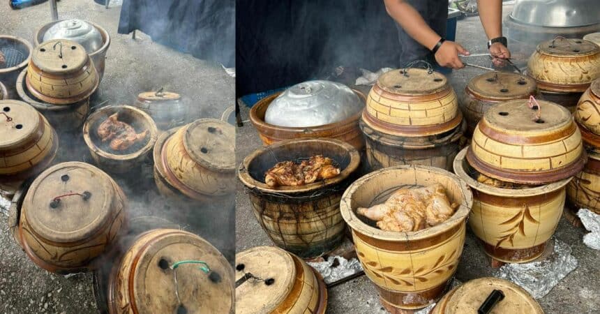 Masak Ayam Dalam Pasu, Hidangan Ini Tarik Perhatian Ramai Di Bazaar Desa Ilmu Samarahan