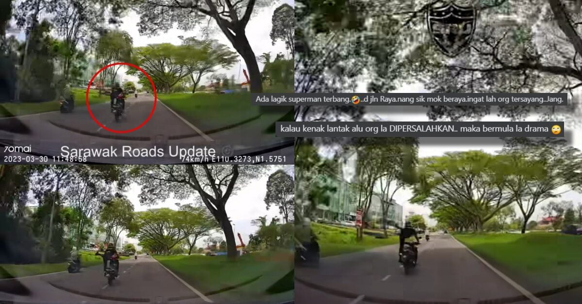 Mat Rempit Tunjuk Hebat, Netizen Geram Lihat Individu Buat Aksi Superman Di Petra Jaya
