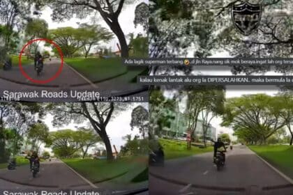 Mat Rempit Tunjuk Hebat, Netizen Geram Lihat Individu Buat Aksi Superman Di Petra Jaya