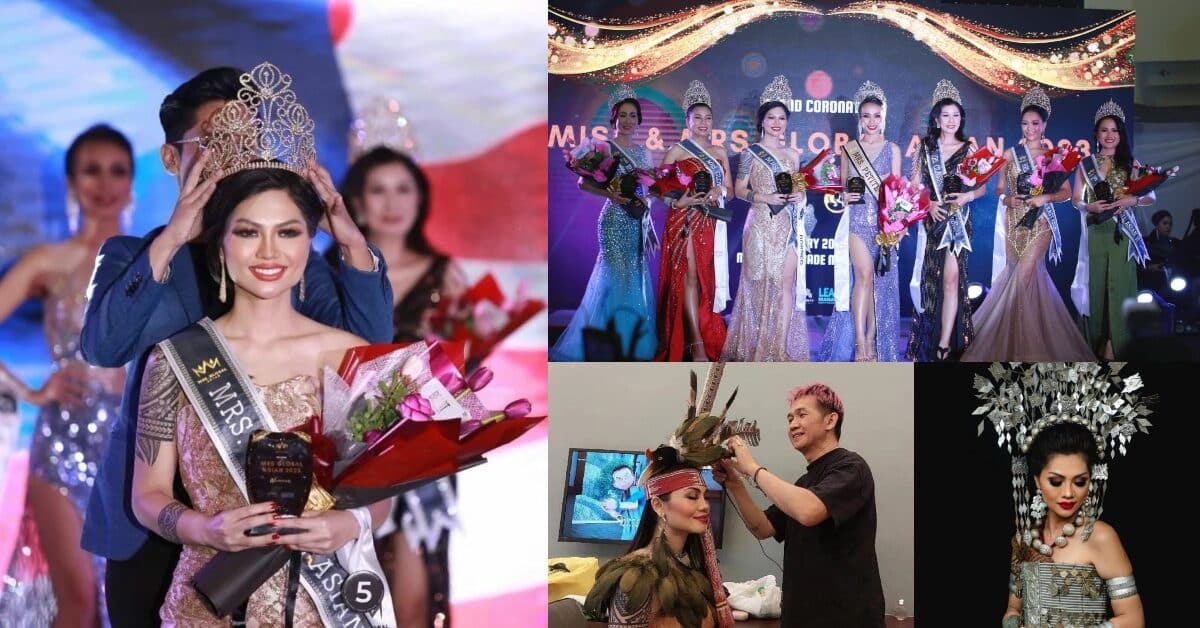 Menang Anugerah Kostum Kebangsaan Terbaik, Wanita Dari Sarawak Raih Gelaran 'Mrs Global Asian 2023'