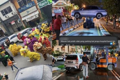 Nasib Parking Tak Kena Tempat, Forklift Angkut Kereta Di Kuching Ini Raih Perhatian Netizen